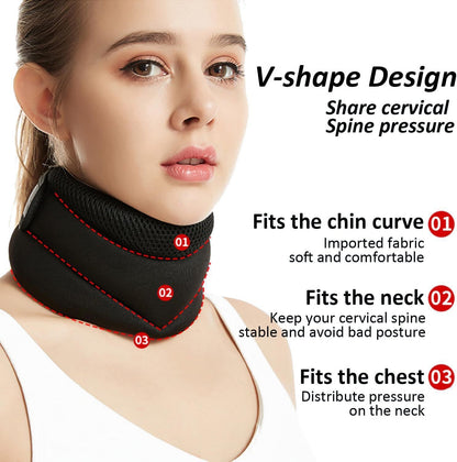 Suporte perfeito para o pescoço. Tecnologia de esponja de três camadas, respirável, alta elasticidade, anti-arqueamento, inclinação para frente, descompressão do pescoço cervical, capa de pescoço de escritório