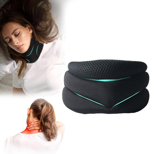 Suporte perfeito para o pescoço. Tecnologia de esponja de três camadas, respirável, alta elasticidade, anti-arqueamento, inclinação para frente, descompressão do pescoço cervical, capa de pescoço de escritório